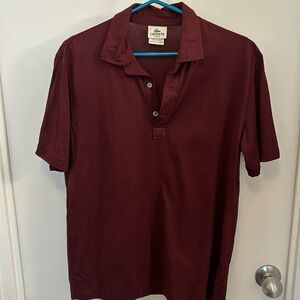 Lacoste maroon polo shirt